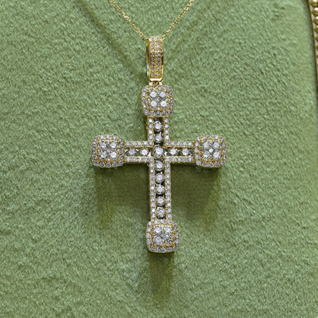 Two-Tone Diamond Cross
