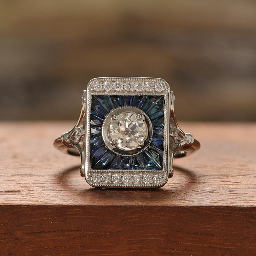 Antique Inspired Sapphire Ring