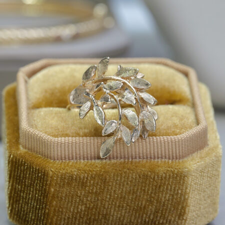 Brushed Leaf Ring