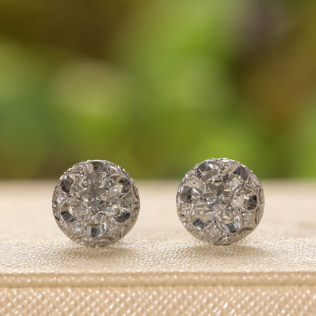 European Cut Diamond Studs