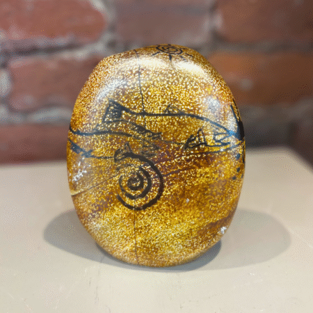 Petroglyph Fish Glass Rock