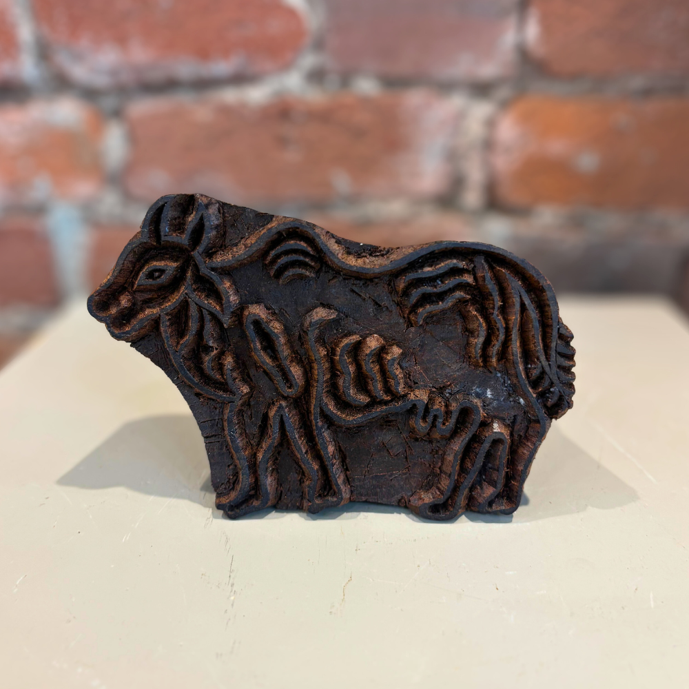 Cow Woodblock Print Stamp