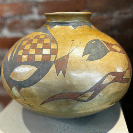 Mata Ortiz Bird & Snake Pot