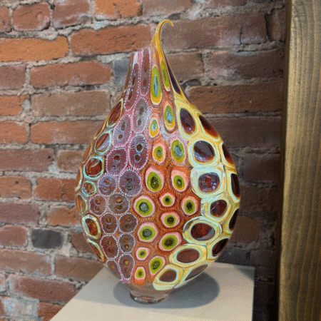 Pomegranate Gold Plume Vase