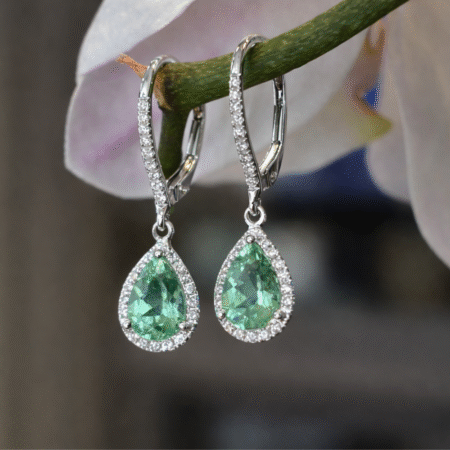 Tourmaline Lever Back Earrings