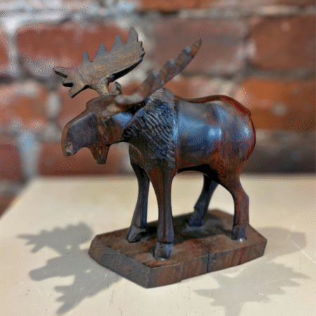 Hand-Carved Ironwood Moose