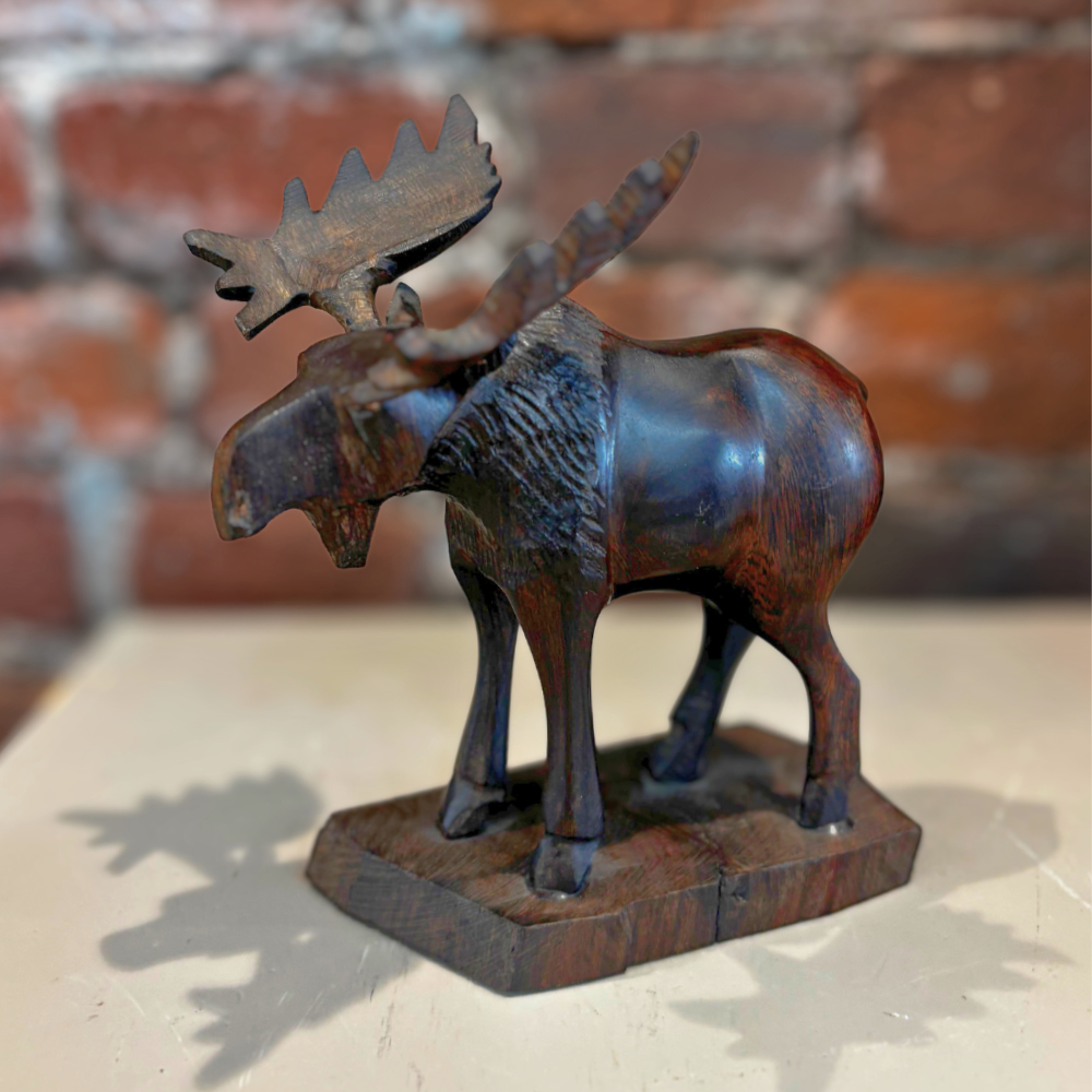 Hand-Carved Ironwood Moose