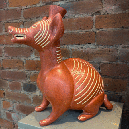Ceramic Colima Coyote Figurine