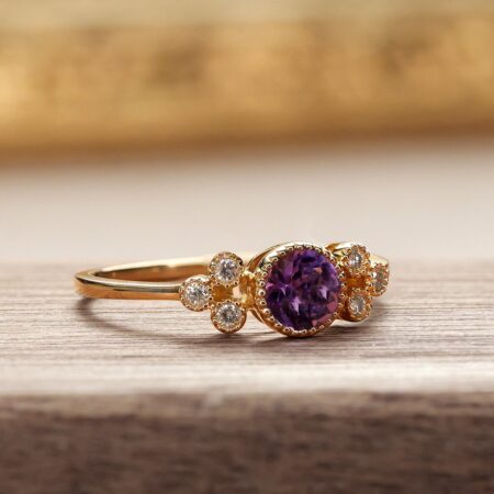 Amethyst and Diamond Ring