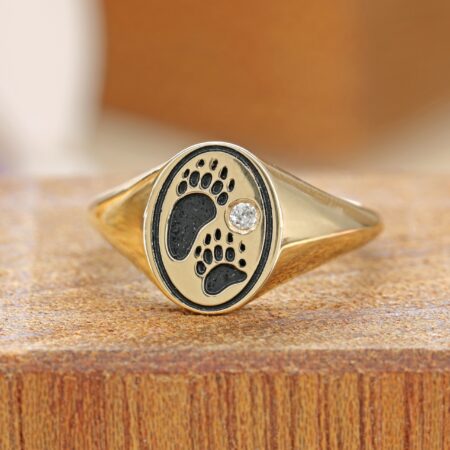 Bear Paw Signet Ring