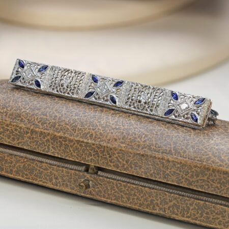 Diamond & Sapphire Brooch