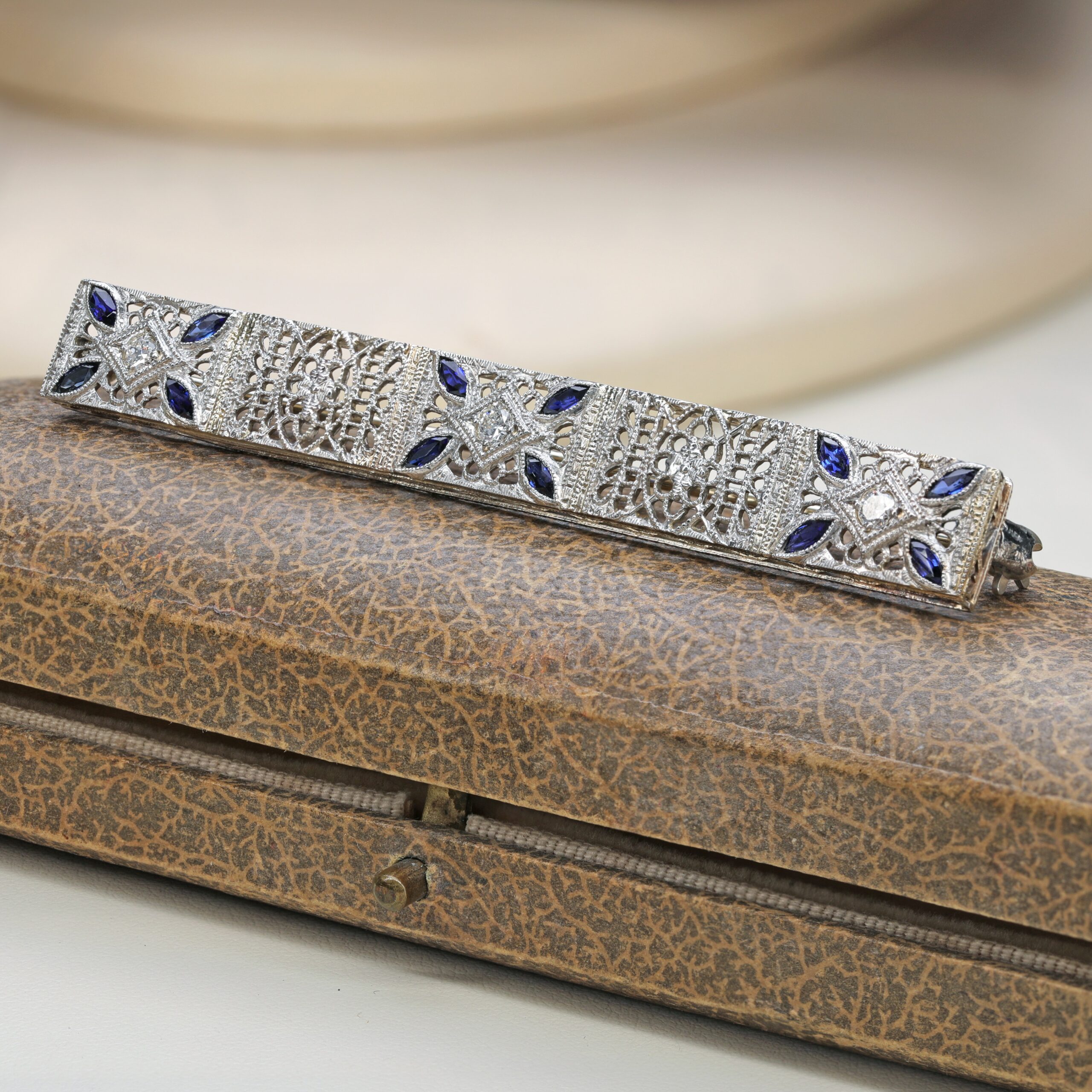 Diamond & Sapphire Brooch
