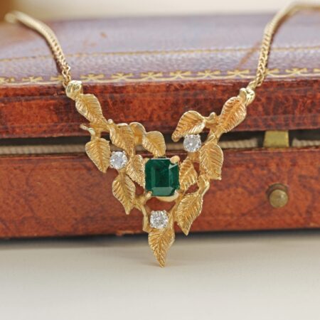 Emerald Leaf Necklace