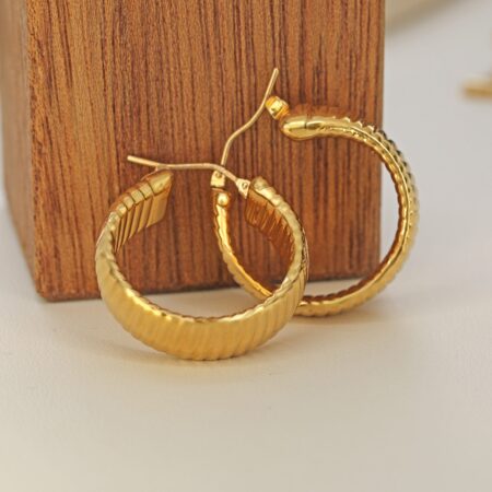 Textured Gold Hoops