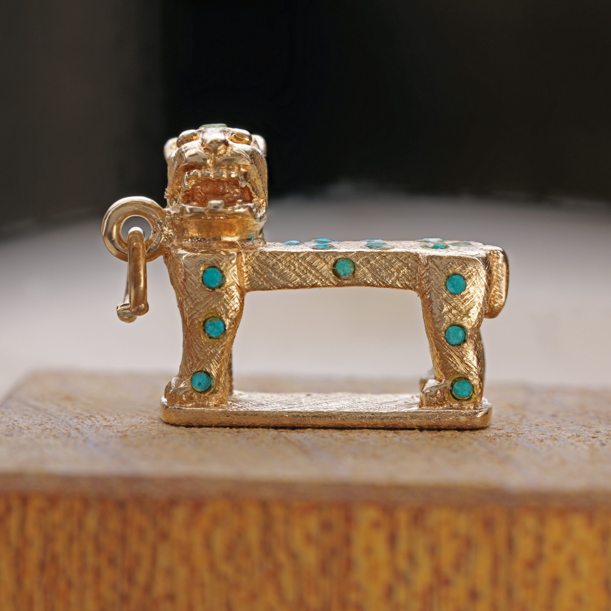 Turquoise Tiger Charm