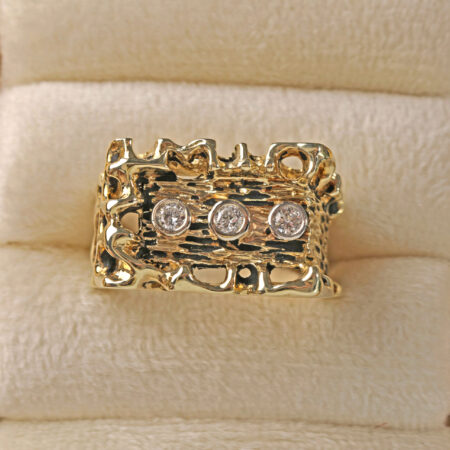 Antiqued Diamond Ring