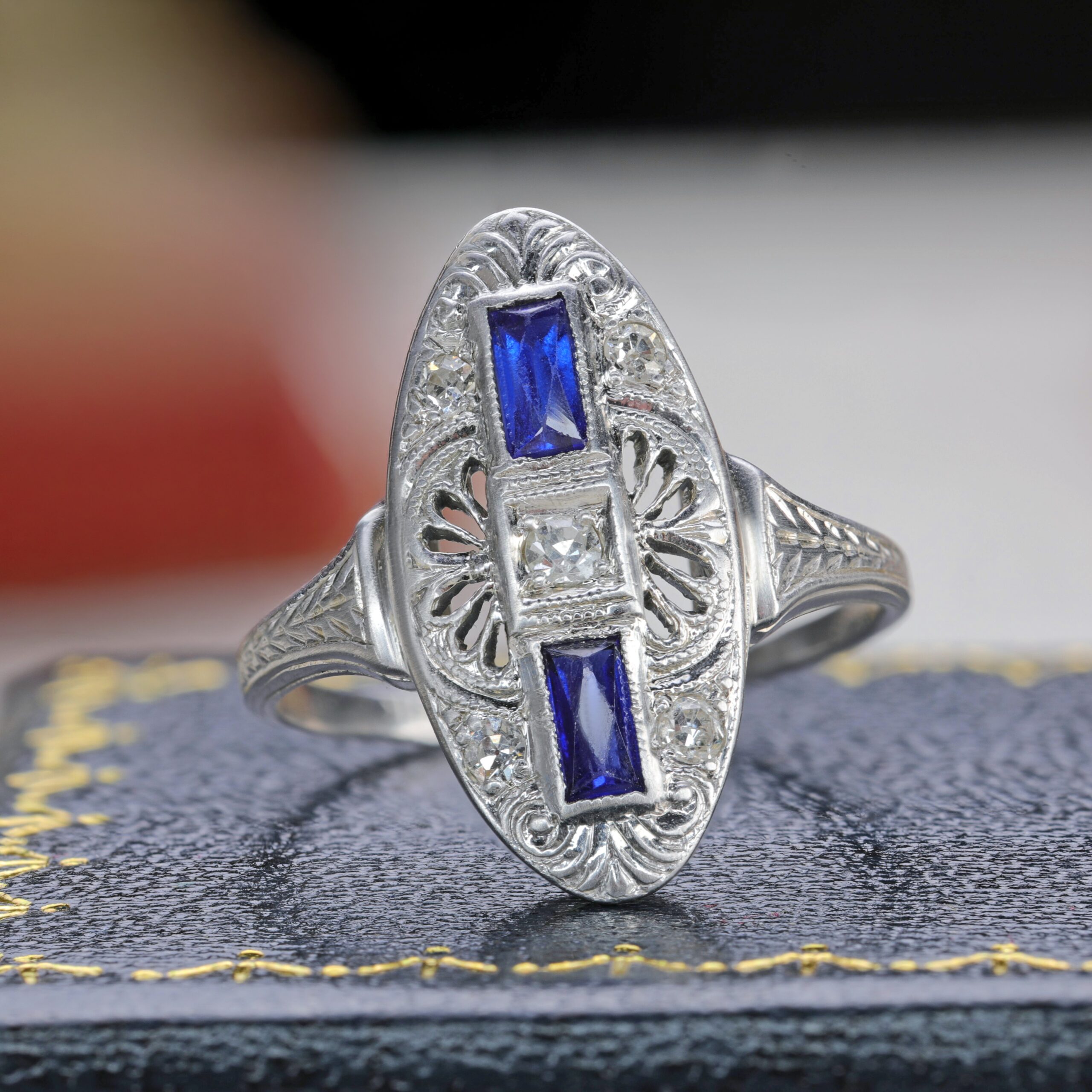Filigree Sapphire Ring