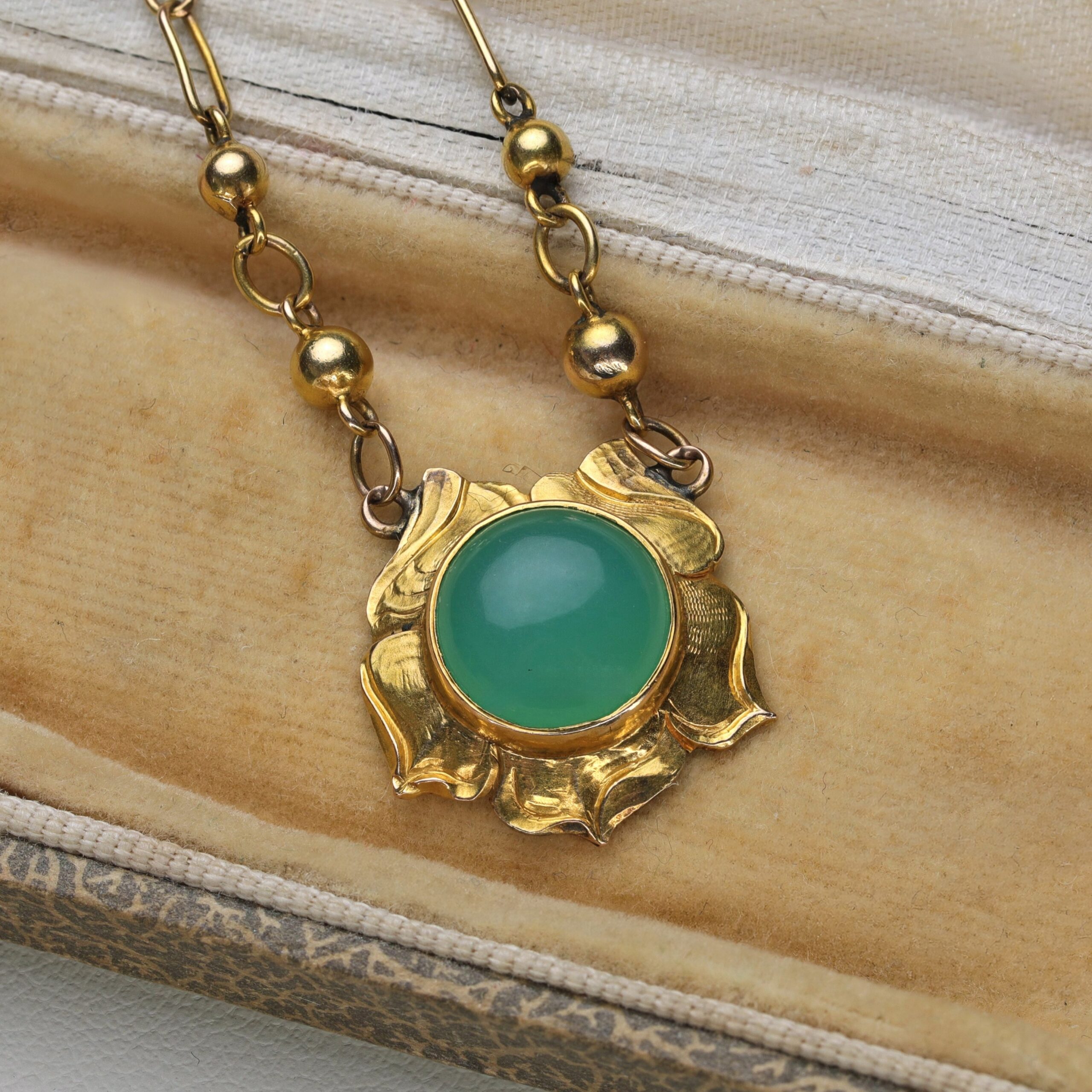 Chalcedony Flower Necklace