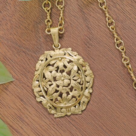 Art Nouveau Floral Pendant