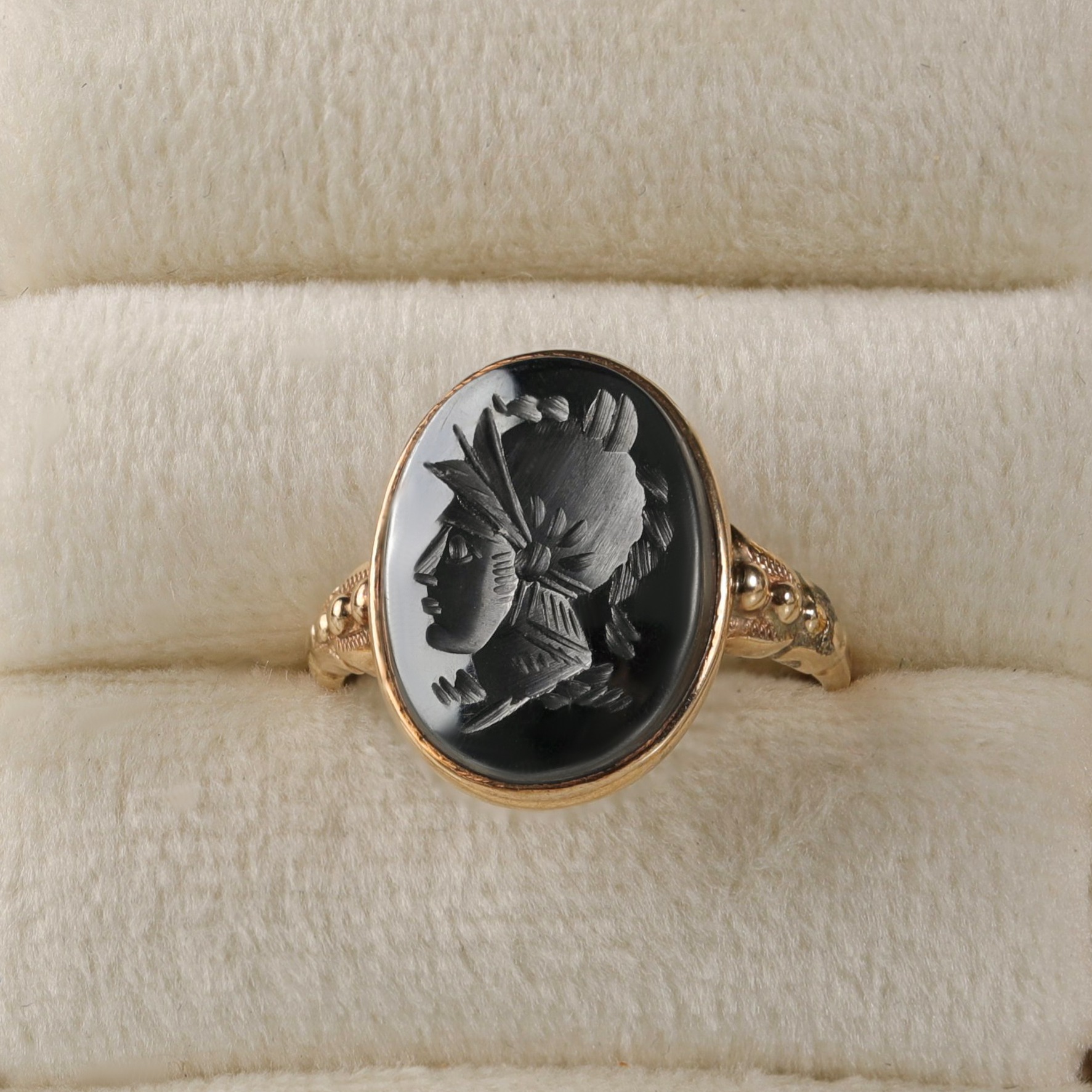 Hematite Intaglio Ring