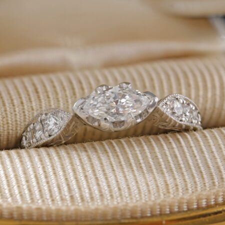 East-West Marquise Diamond Ring