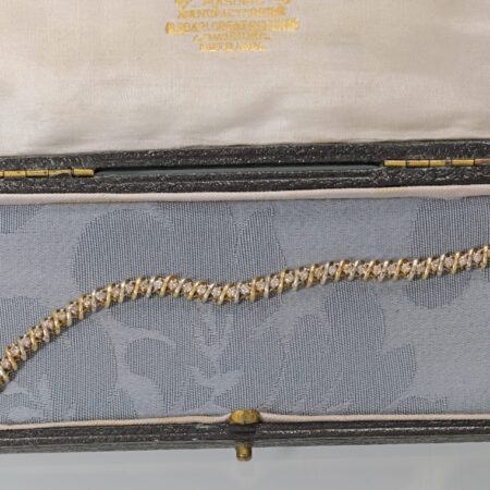 Two-Tone Diamond Tennis Bracelet