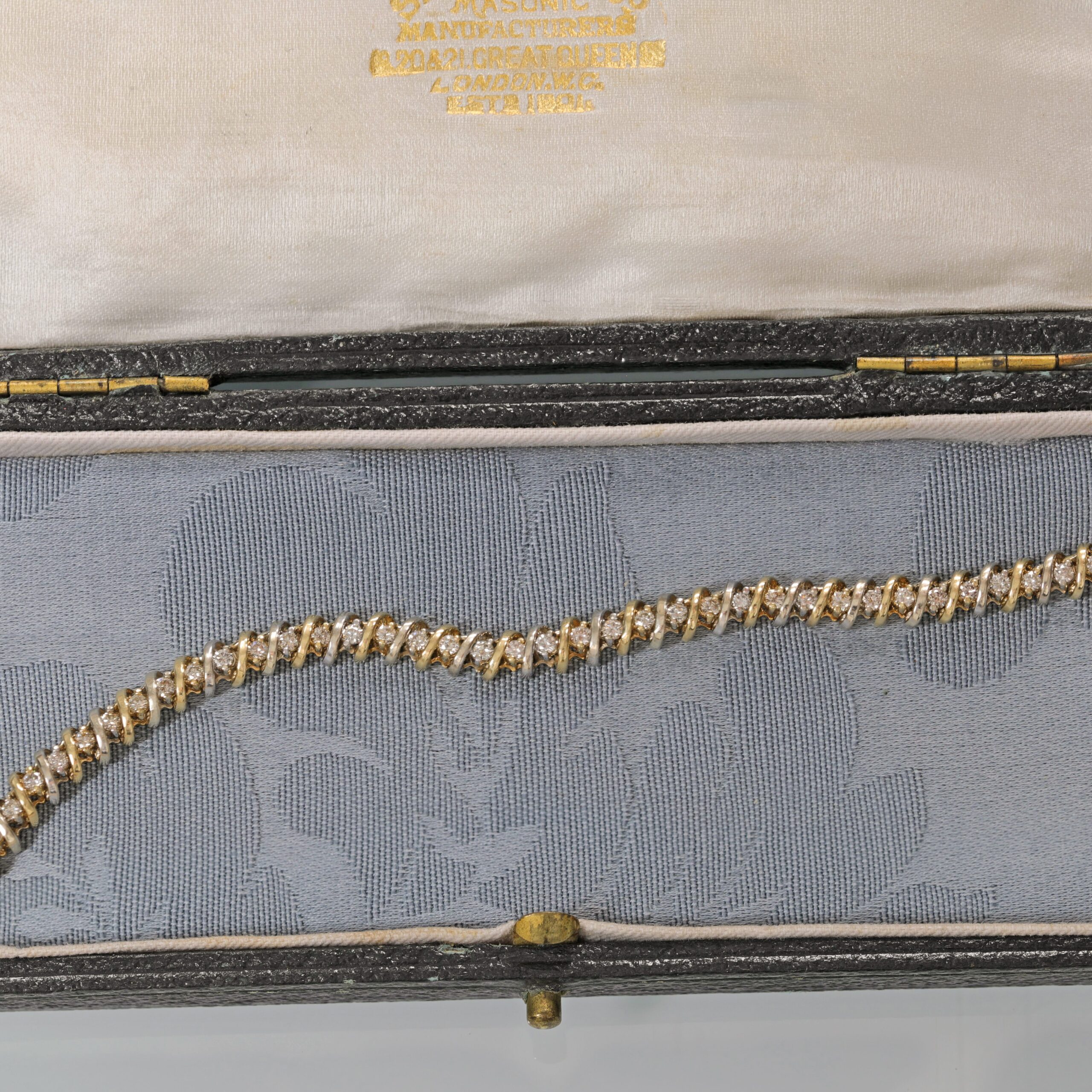 Two-Tone Diamond Tennis Bracelet