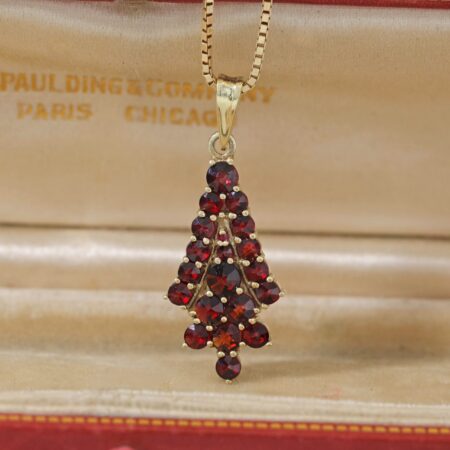Bohemian Pyrope Garnet Cluster Pendant