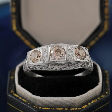 Platinum Art Deco Style Ring