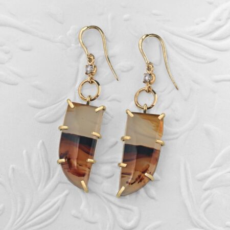 Montana Agate Landscape Drop Earrings