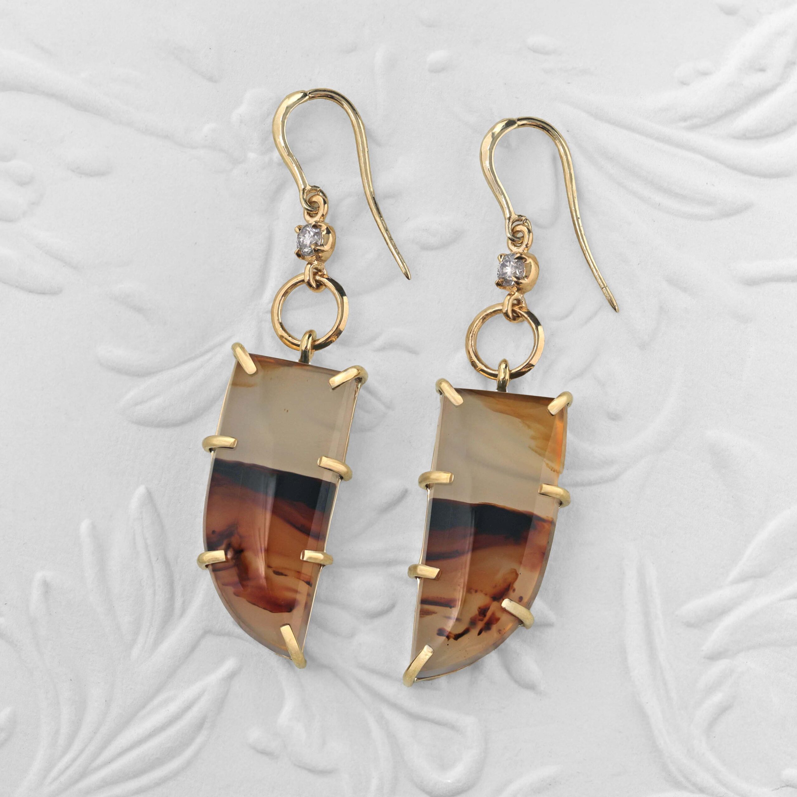 Montana Agate Landscape Drop Earrings
